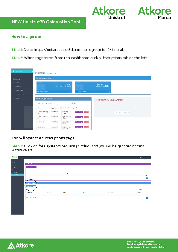 Unistrut3D Calculation Tool